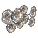 Zinc Flowers Wall Decor Multicolor