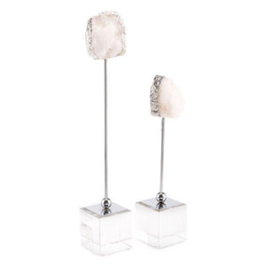 White Stone Pedestal Lg White