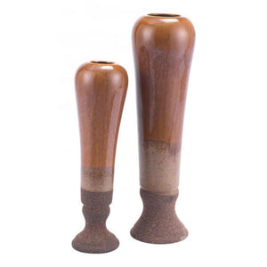 Allium Tall Vase Brown