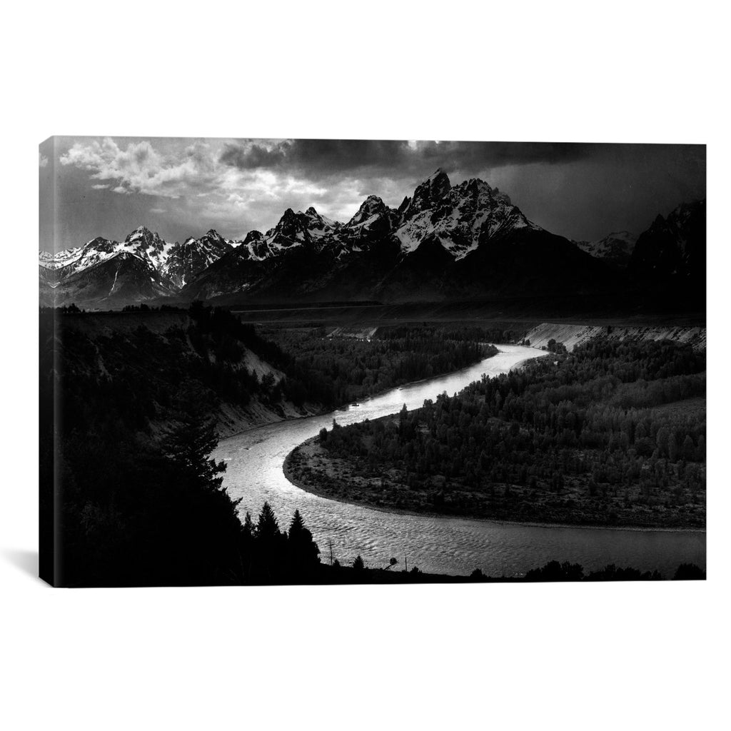 The Tetons - Snake River by Ansel Adams Canvas Print - UNQFurniture