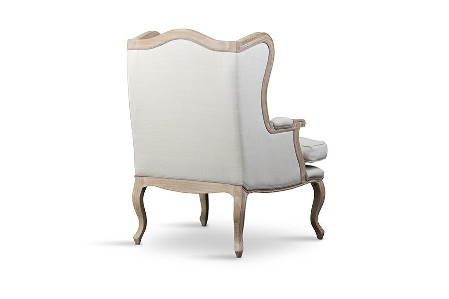 Baxton Studio Auvergne Wood Traditional French Accent Chair