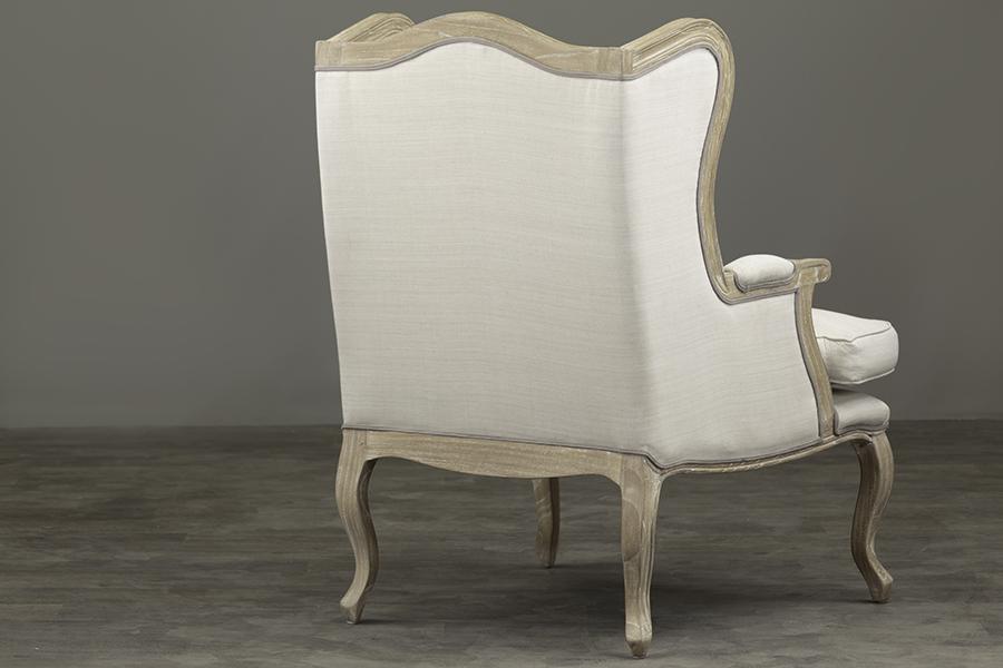 Baxton Studio Auvergne Wood Traditional French Accent Chair