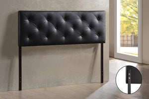 Baxton Studio Baltimore Modern and Contemporary Full Black Faux Leather Upholstered Headboard