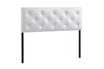 Baxton Studio Baltimore Modern and Contemporary King White Faux Leather Upholstered Headboard