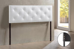 Baxton Studio Baltimore Modern and Contemporary Full White Faux Leather Upholstered Headboard