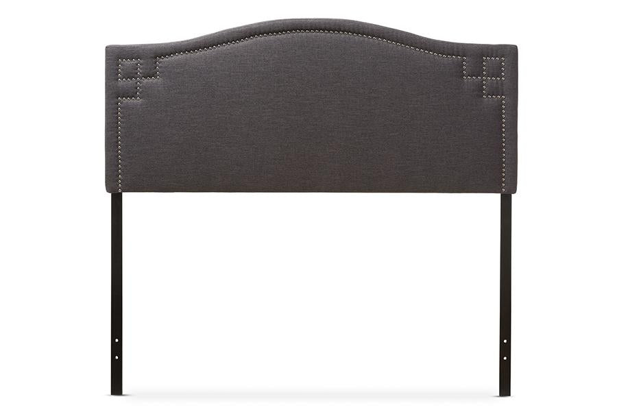 Baxton Studio Aubrey Modern and Contemporary Dark Grey Fabric Upholstered Full Size Headboard