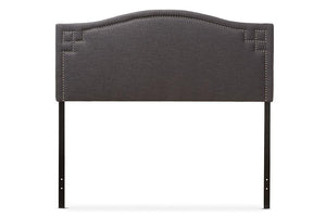 Baxton Studio Aubrey Modern and Contemporary Dark Grey Fabric Upholstered Queen Size Headboard