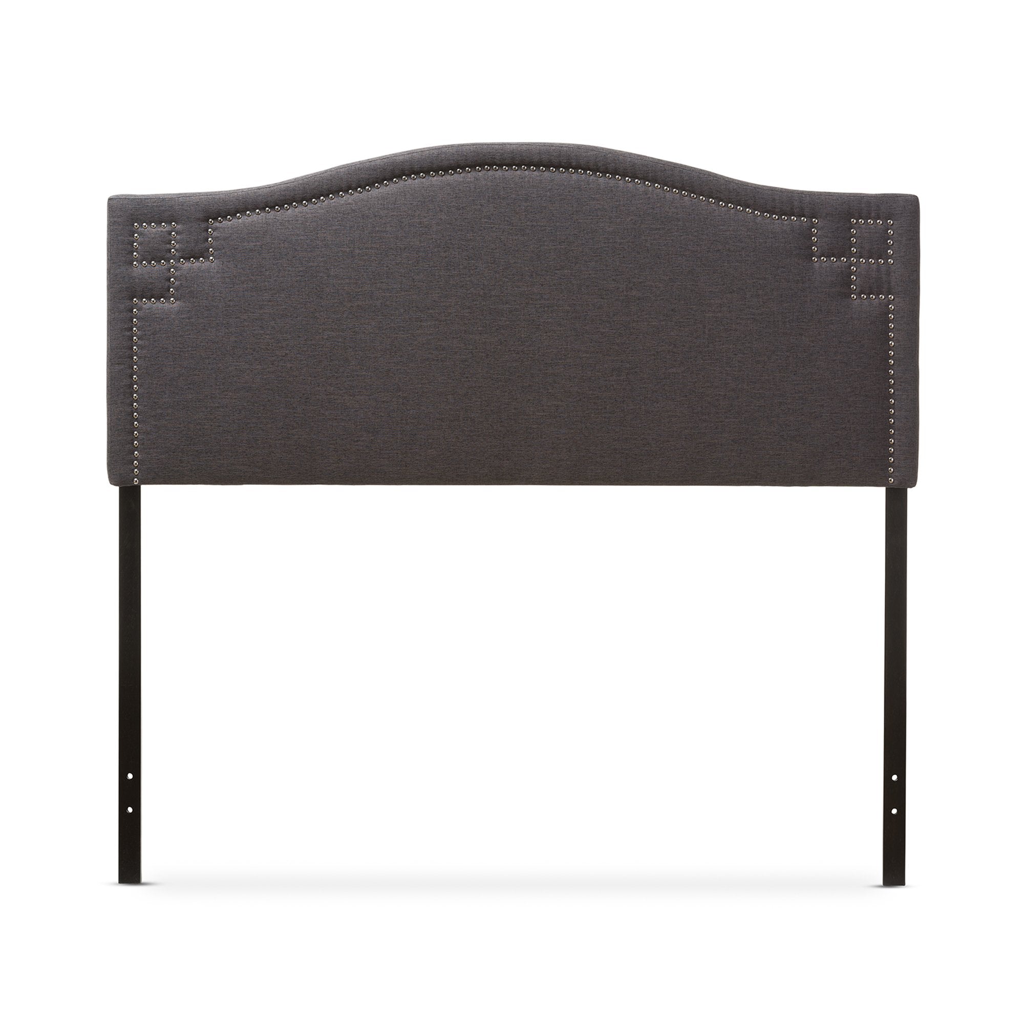 Baxton Studio Aubrey Modern and Contemporary Dark Grey Fabric Upholstered Queen Size Headboard