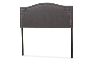 Baxton Studio Aubrey Modern and Contemporary Dark Grey Fabric Upholstered Full Size Headboard