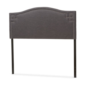 Baxton Studio Aubrey Modern and Contemporary Dark Grey Fabric Upholstered King Size Headboard