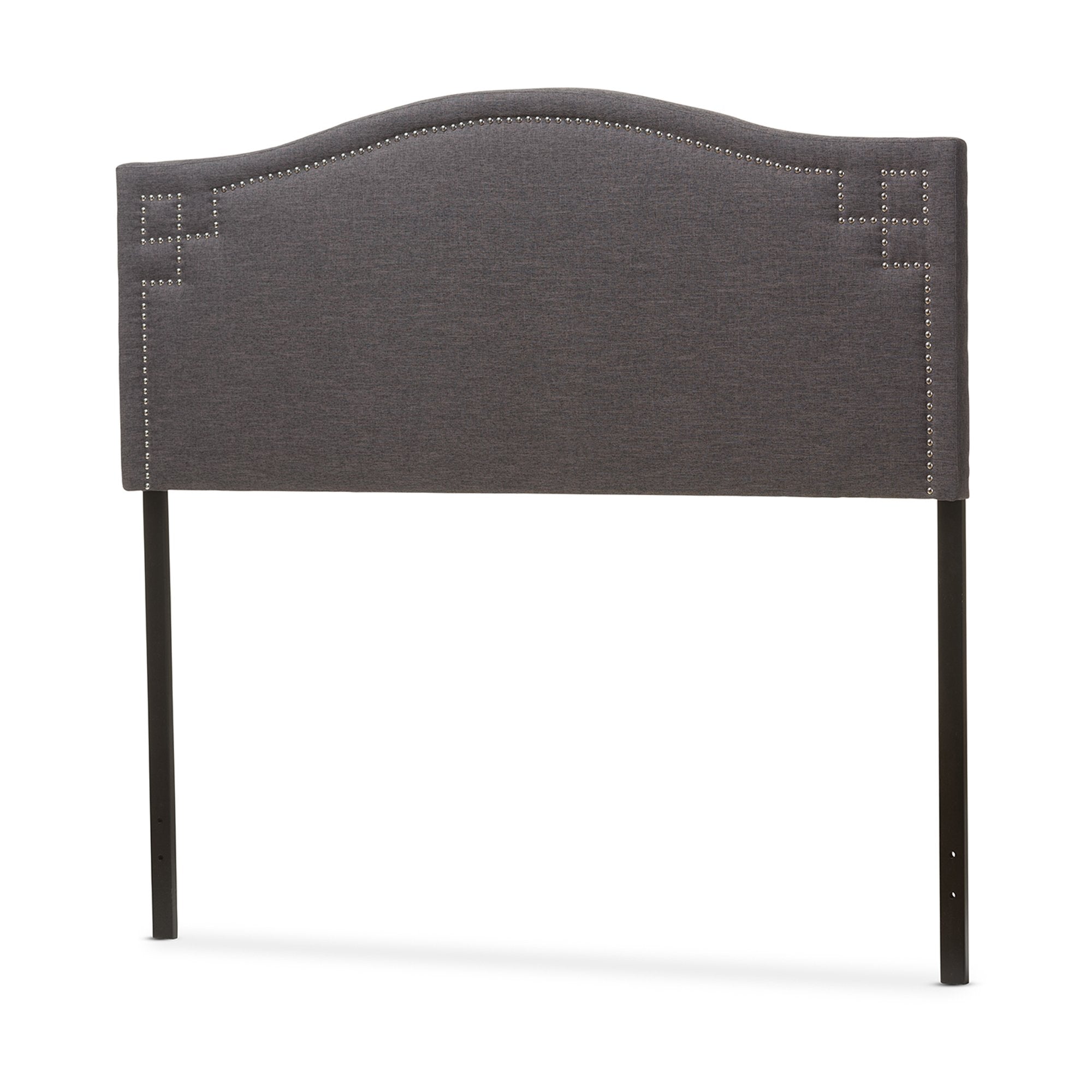 Baxton Studio Aubrey Modern and Contemporary Dark Grey Fabric Upholstered Queen Size Headboard