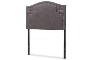 Baxton Studio Aubrey Modern and Contemporary Dark Grey Fabric Upholstered Twin Size Headboard