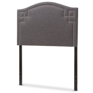 Baxton Studio Aubrey Modern and Contemporary Dark Grey Fabric Upholstered Twin Size Headboard