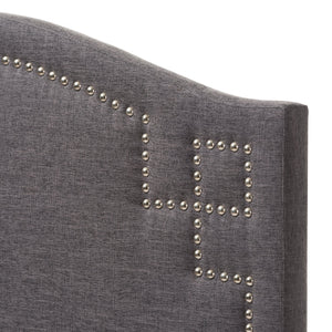 Baxton Studio Aubrey Modern and Contemporary Dark Grey Fabric Upholstered Twin Size Headboard