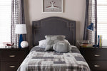 Baxton Studio Aubrey Modern and Contemporary Dark Grey Fabric Upholstered Twin Size Headboard