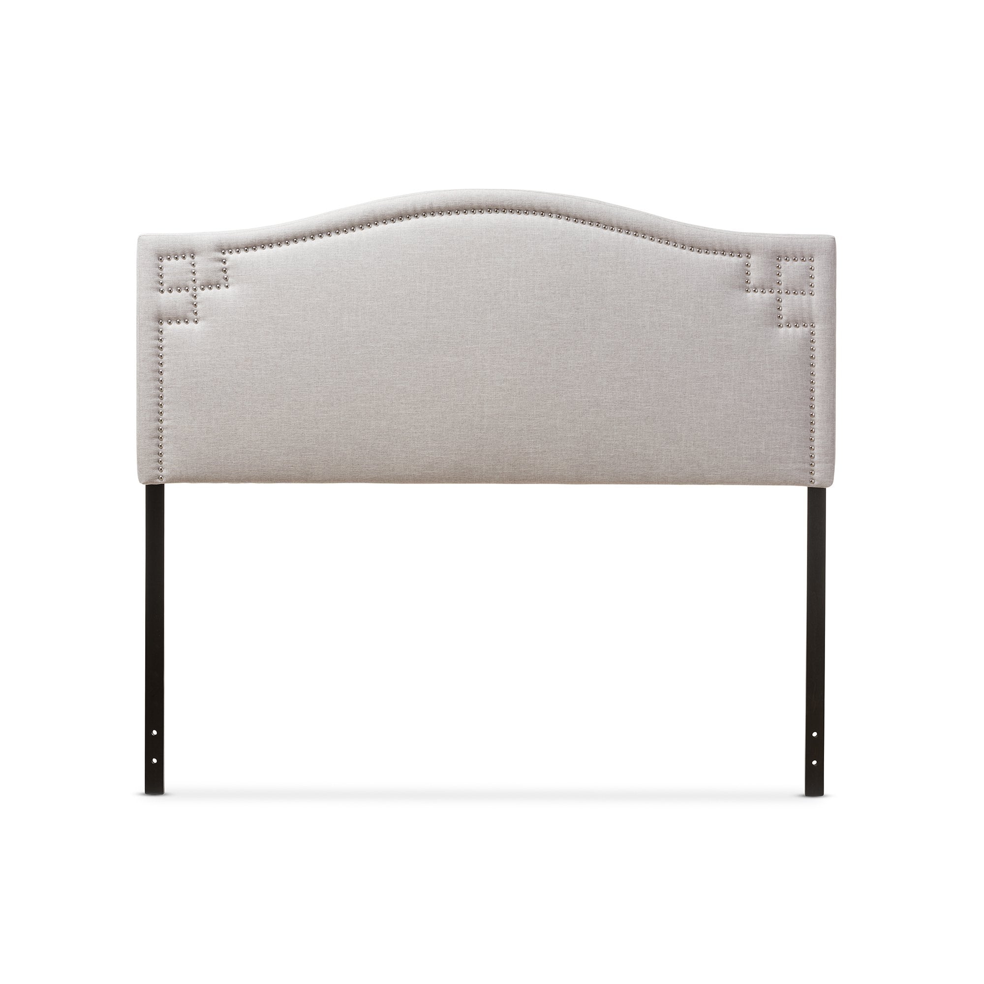 Baxton Studio Aubrey Modern and Contemporary Grayish Beige Fabric Upholstered Full Size Headboard