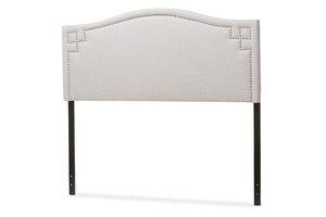 Baxton Studio Aubrey Modern and Contemporary Grayish Beige Fabric Upholstered King Size Headboard