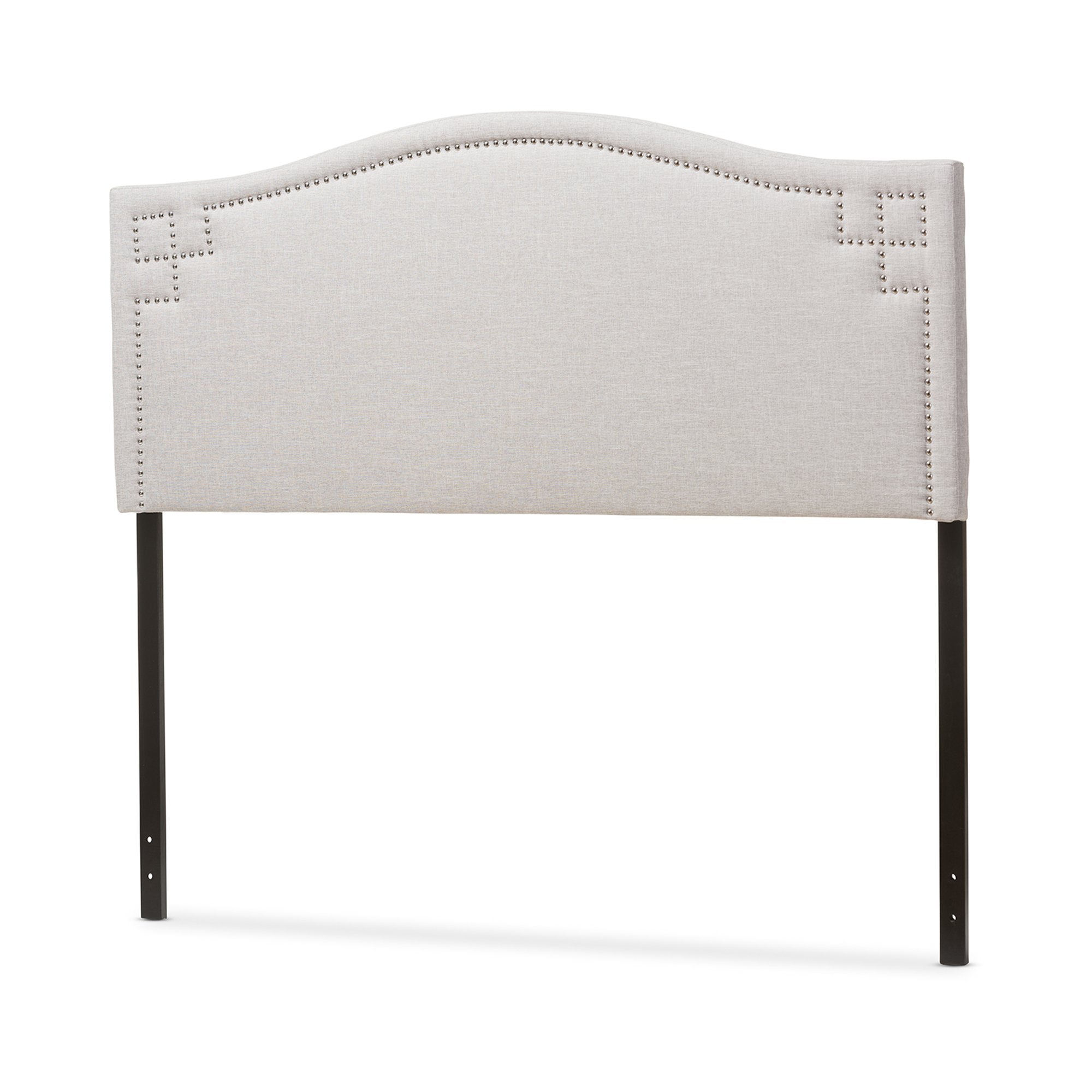 Baxton Studio Aubrey Modern and Contemporary Grayish Beige Fabric Upholstered Full Size Headboard