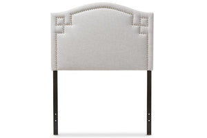 Baxton Studio Aubrey Modern and Contemporary Grayish Beige Fabric Upholstered Twin Size Headboard