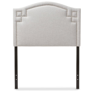 Baxton Studio Aubrey Modern and Contemporary Grayish Beige Fabric Upholstered Twin Size Headboard