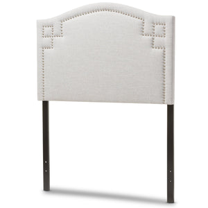 Baxton Studio Aubrey Modern and Contemporary Grayish Beige Fabric Upholstered Twin Size Headboard