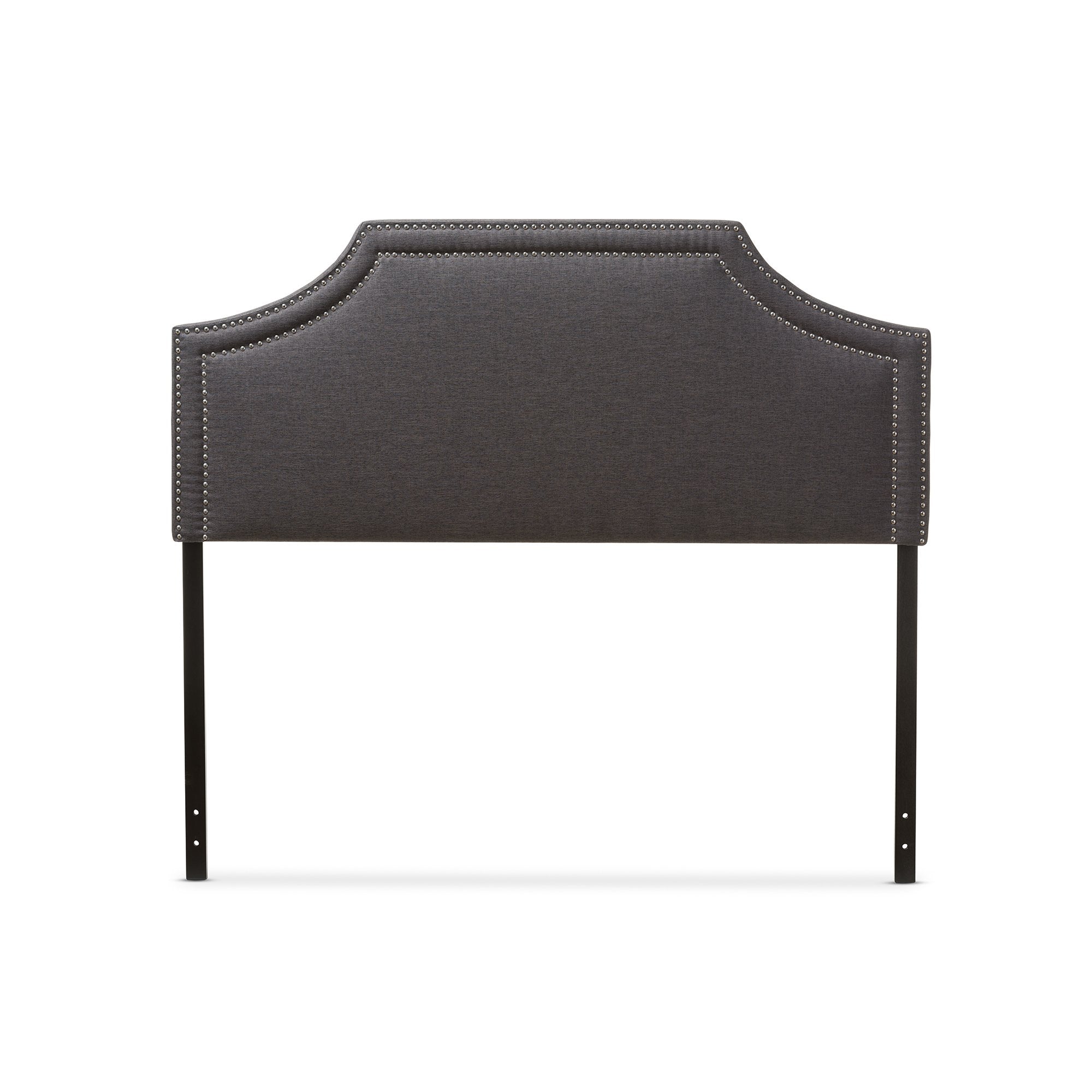 Baxton Studio Avignon Modern and Contemporary Dark Grey Fabric Upholstered King Size Headboard