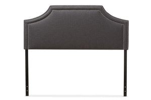 Baxton Studio Avignon Modern and Contemporary Dark Grey Fabric Upholstered King Size Headboard