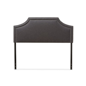 Baxton Studio Avignon Modern and Contemporary Dark Grey Fabric Upholstered Queen Size Headboard