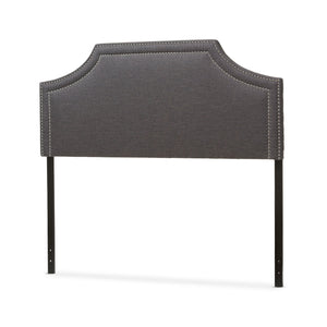 Baxton Studio Avignon Modern and Contemporary Dark Grey Fabric Upholstered Queen Size Headboard