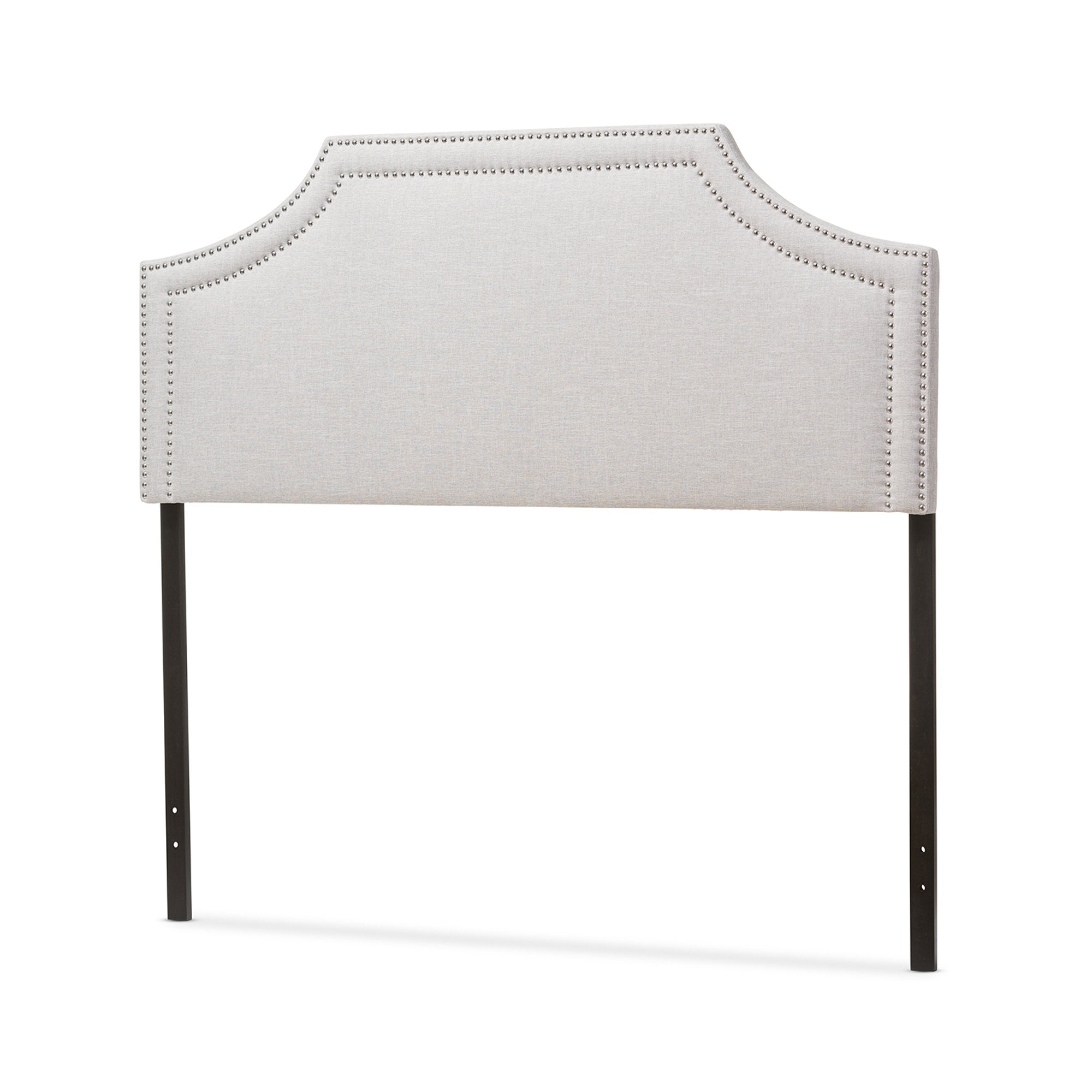 Baxton Studio Avignon Modern and Contemporary Grayish Beige Fabric Upholstered Full Size Headboard