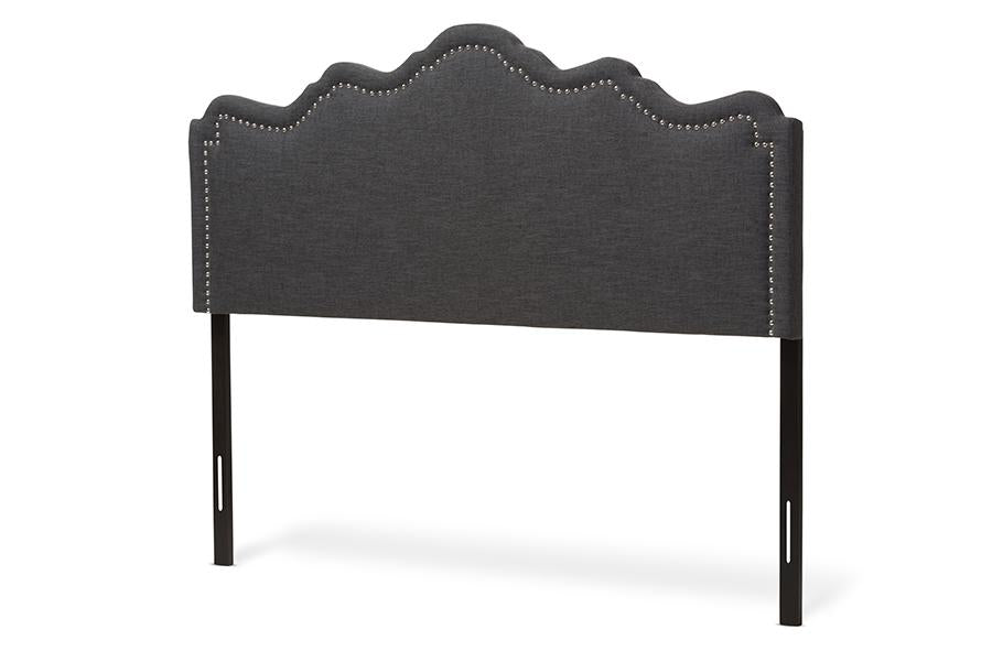 Baxton Studio Nadeen Modern and Contemporary Dark Grey Fabric Full Size Headboard