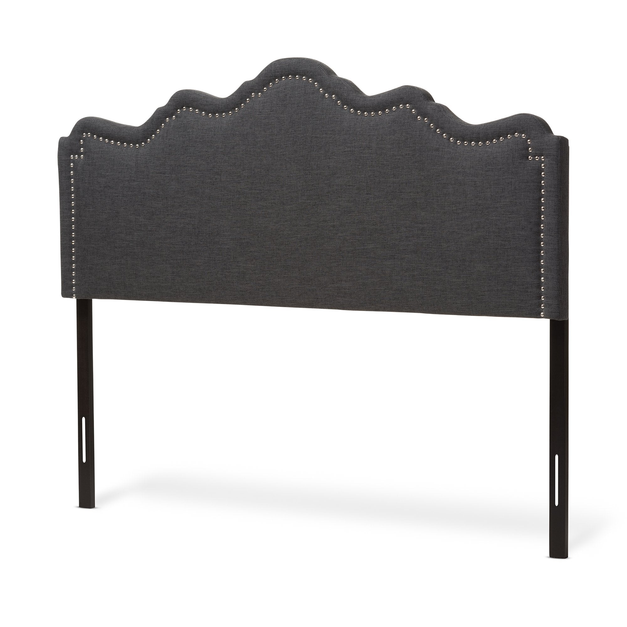 Baxton Studio Nadeen Modern and Contemporary Dark Grey Fabric King Size Headboard