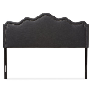 Baxton Studio Nadeen Modern and Contemporary Dark Grey Fabric Full Size Headboard