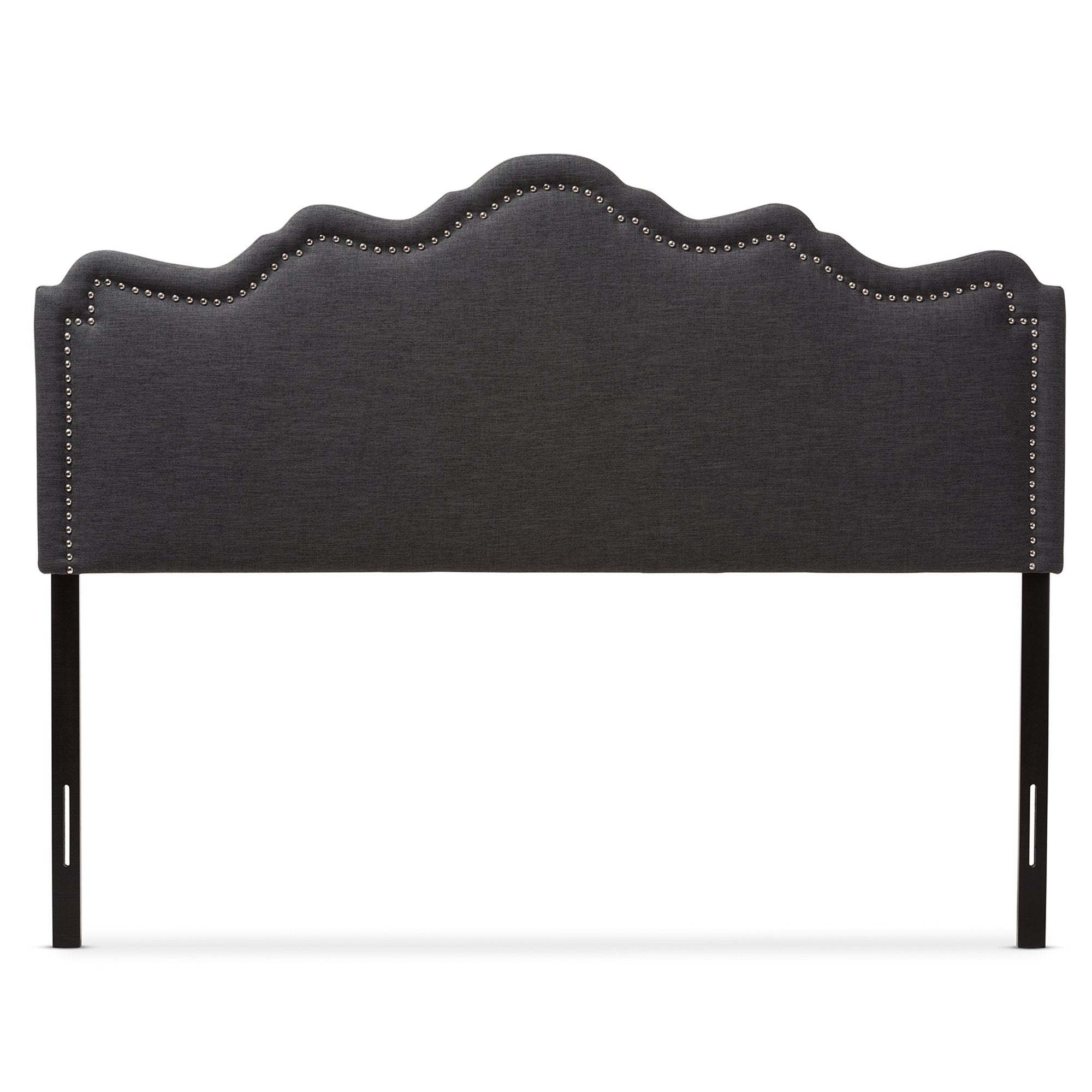 Baxton Studio Nadeen Modern and Contemporary Dark Grey Fabric Queen Size Headboard