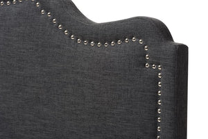 Baxton Studio Nadeen Modern and Contemporary Dark Grey Fabric Full Size Headboard