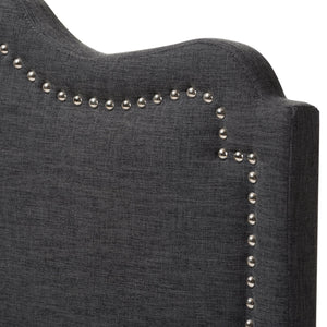 Baxton Studio Nadeen Modern and Contemporary Dark Grey Fabric King Size Headboard