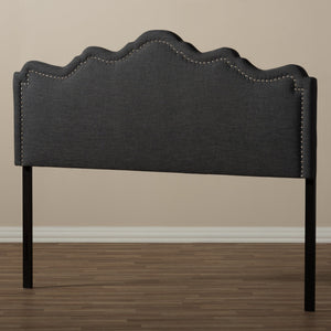 Baxton Studio Nadeen Modern and Contemporary Dark Grey Fabric Full Size Headboard