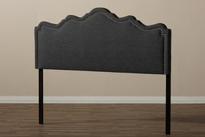 Baxton Studio Nadeen Modern and Contemporary Dark Grey Fabric King Size Headboard