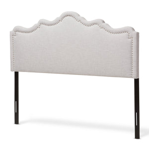 Baxton Studio Nadeen Modern and Contemporary Greyish Beige Fabric King Size Headboard