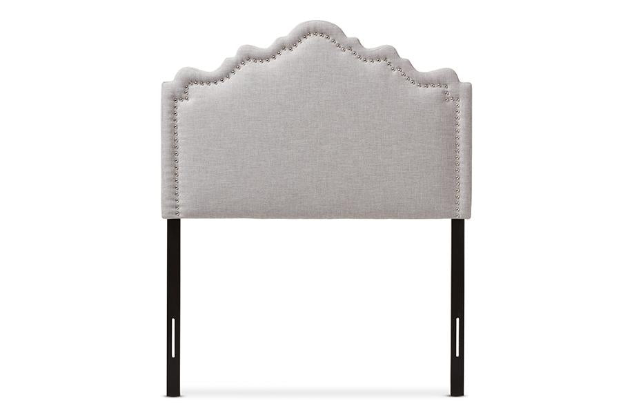 Baxton Studio Nadeen Modern and Contemporary Greyish Beige Fabric Twin Size Headboard