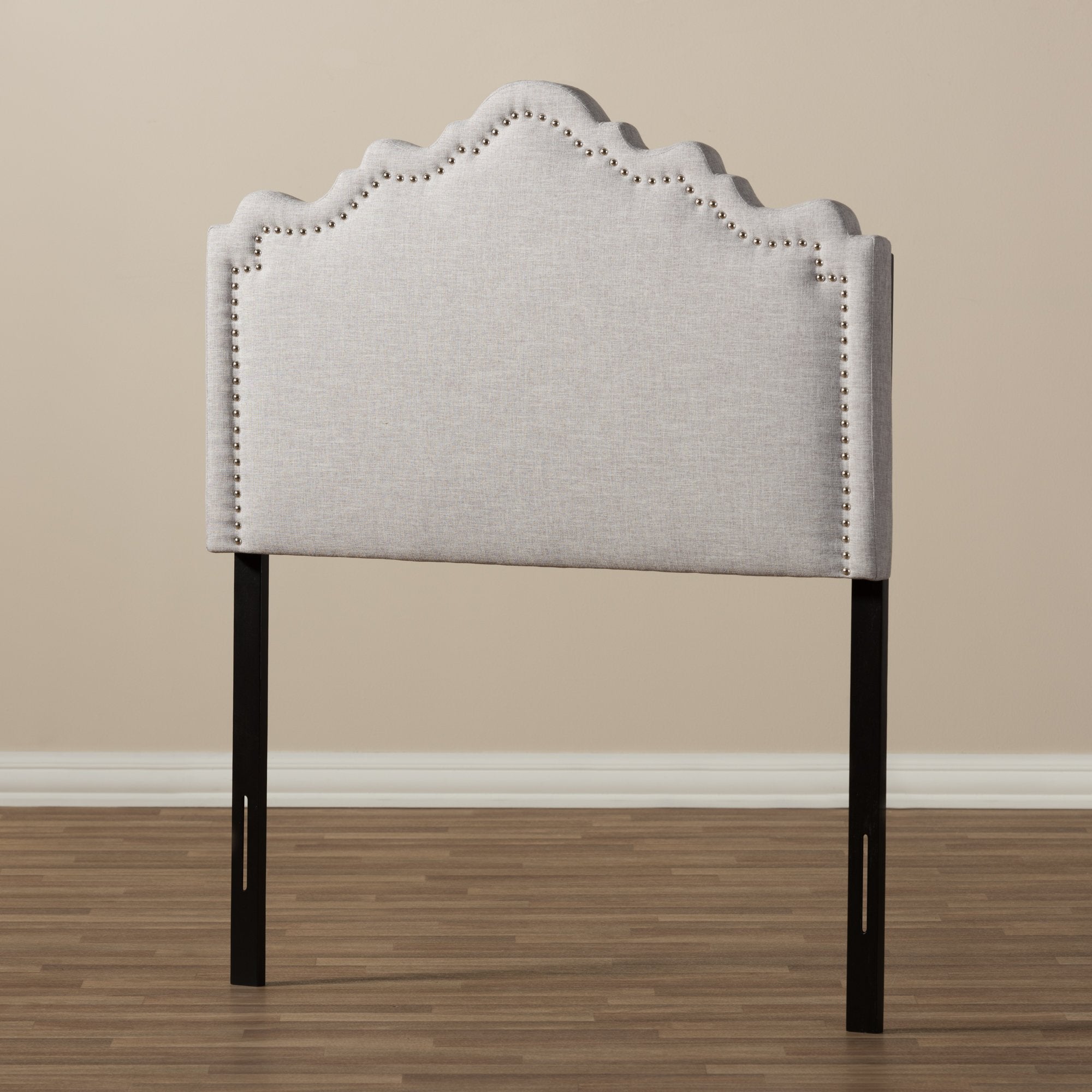 Baxton Studio Nadeen Modern and Contemporary Greyish Beige Fabric Twin Size Headboard