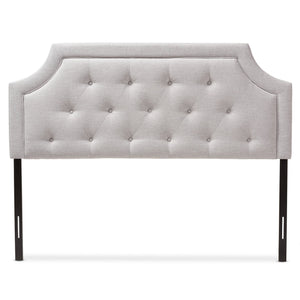 Baxton Studio Mars Modern and Contemporary Greyish Beige Fabric Queen Size Headboard