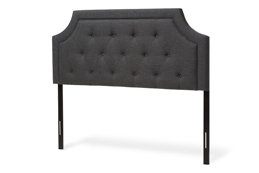 Baxton Studio Mars Modern and Contemporary Dark Grey Fabric Full Size Headboard