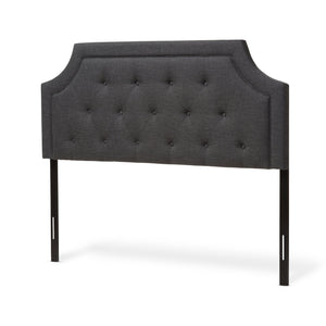 Baxton Studio Mars Modern and Contemporary Dark Grey Fabric Full Size Headboard