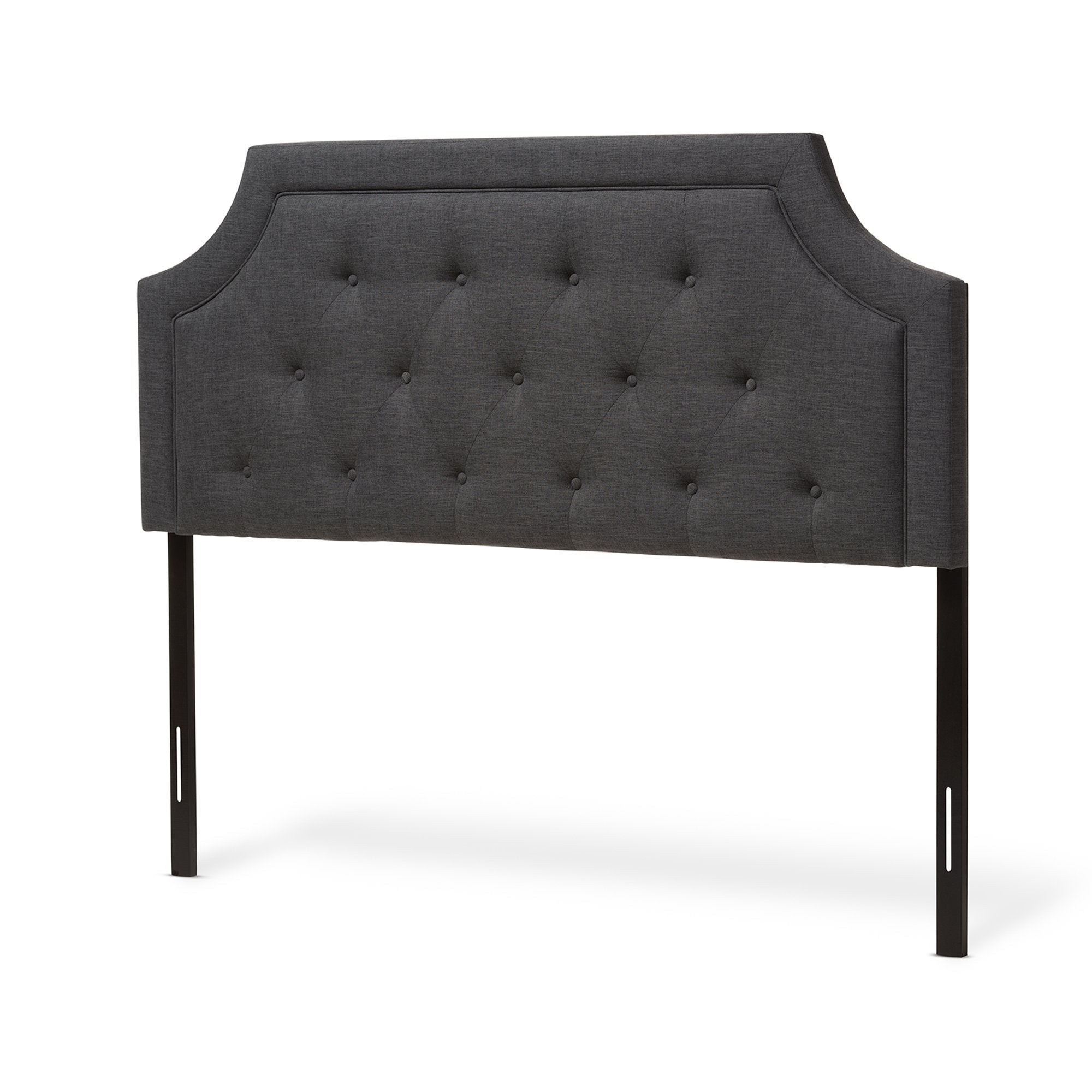 Baxton Studio Mars Modern and Contemporary Dark Grey Fabric King Size Headboard