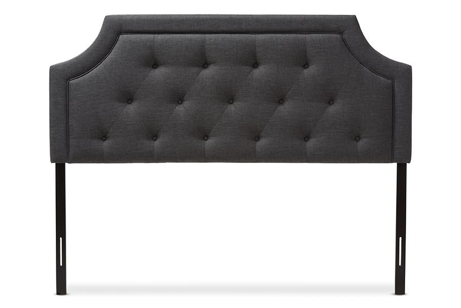 Baxton Studio Mars Modern and Contemporary Dark Grey Fabric King Size Headboard