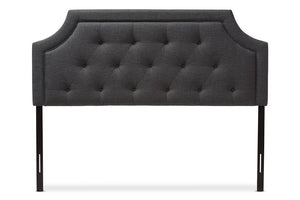 Baxton Studio Mars Modern and Contemporary Dark Grey Fabric King Size Headboard