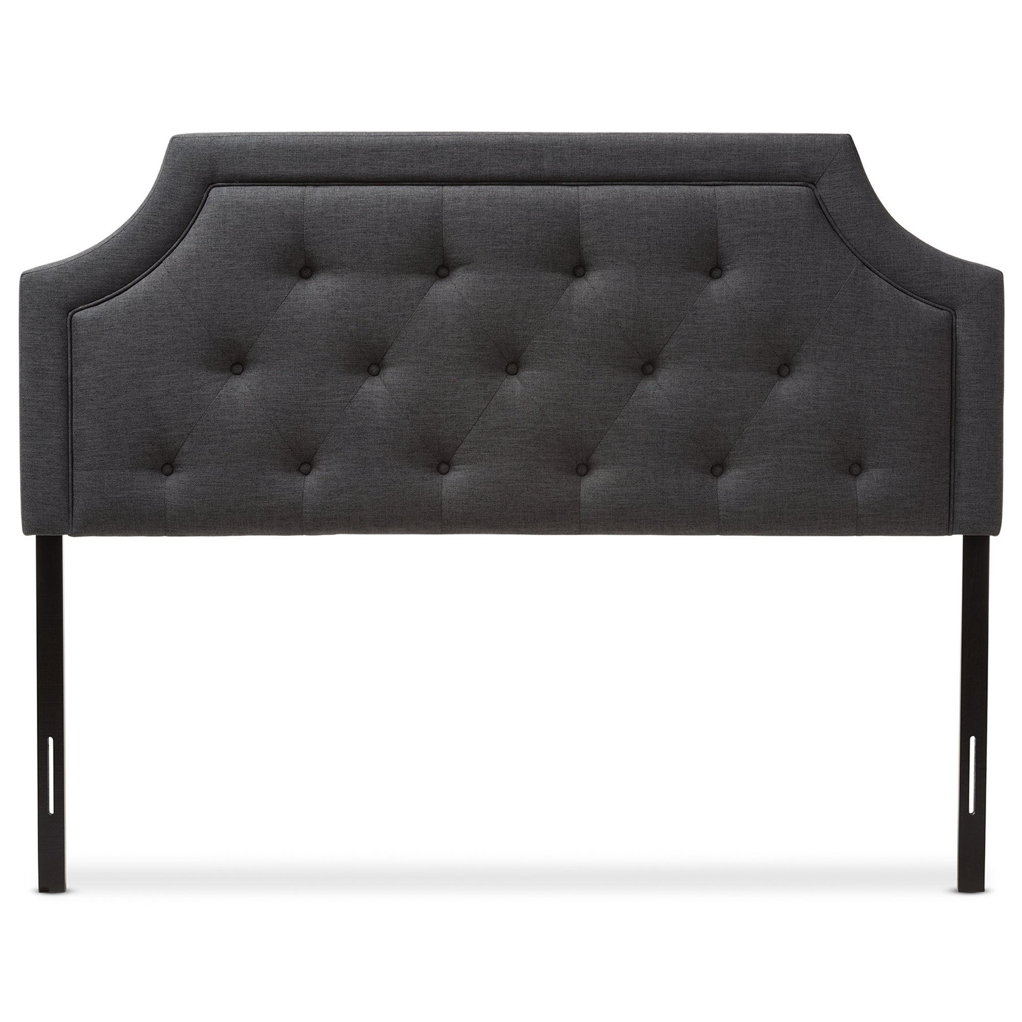 Baxton Studio Mars Modern and Contemporary Dark Grey Fabric King Size Headboard