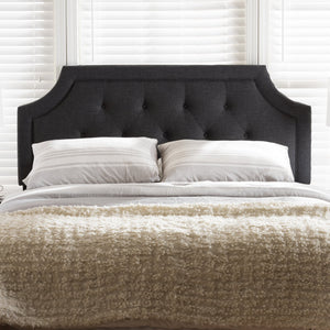 Baxton Studio Mars Modern and Contemporary Dark Grey Fabric King Size Headboard