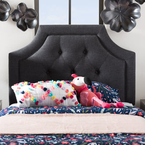 Baxton Studio Mars Modern and Contemporary Dark Grey Fabric Twin Size Headboard